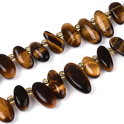 Natural Tiger Eye Beads Strands G-Z091-A21-1