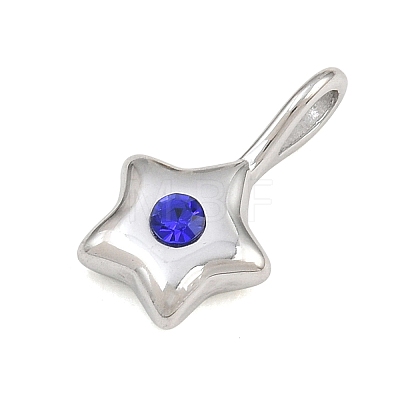 304 Stainless Steel Rhinestone Pendants RB-CBA40D0-05P-1