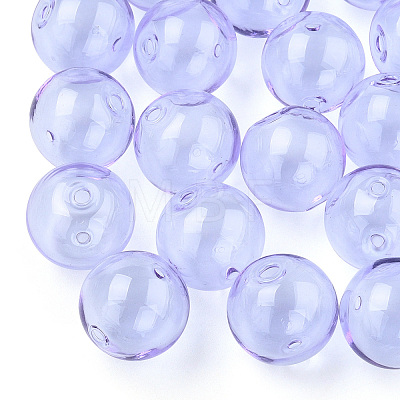 Transparent Blow High Borosilicate Glass Globe Beads X-GLAA-T003-09B-1