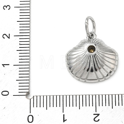 304 Stainless Steel & Crystal Rhinestone Pendants STAS-G391-02P-02-1