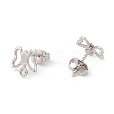 201 Stainless Steel Stud Earring Findings EJEW-A071-25P-1