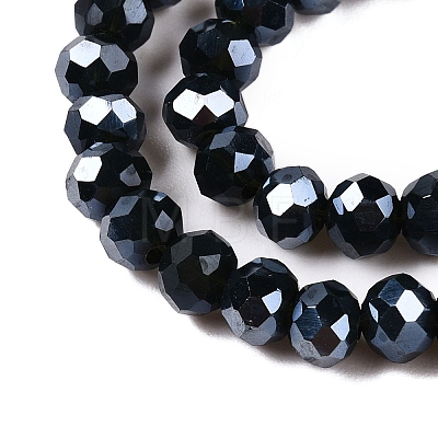 Electroplate Glass Beads Strands EGLA-A034-P4mm-A29-1