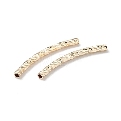 Rack Plating Brass Curved Tube Beads KK-WH0061-02D-G-1