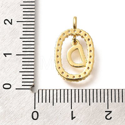 Brass Micro Pave Cubic Zirconia Pendants ZIRC-P123-01G-D01-1