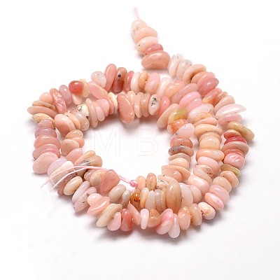 Natural Morganite Chip Beads Strands G-E271-85-1