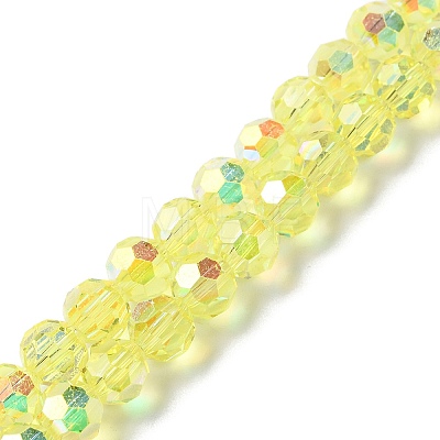 Electroplate Glass Beads Strands GLAA-Q099-E01-M02-1