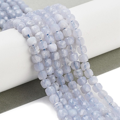 Natural Blue Lace Agate Beads Strands G-H042-A09-02-1