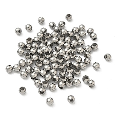 Tarnish Resistant Round 316 Surgical Stainless Steel Spacer Beads STAS-N032-02-4mm-1