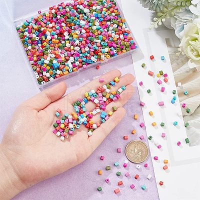  2000Pcs Opaque Colour Glass Seed Beads SEED-NB0001-90-1