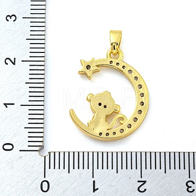 Brass Micro Pave Clear Cubic Zirconia Pendant FIND-Z044-03D-1