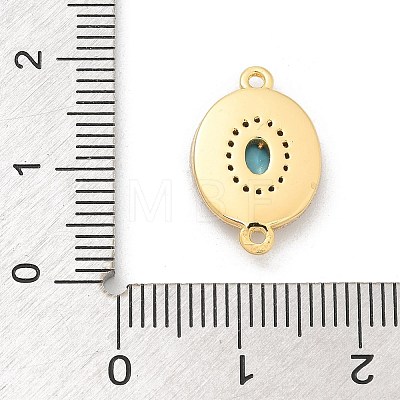 Brass Micro Pave Clear Cubic Zirconia & Shell Connector Charms KK-M303-03G-05-1