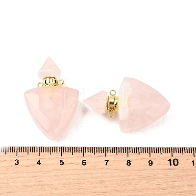 Natural Mixed Stone Perfume Bottle Pendants G-L623-10G-1