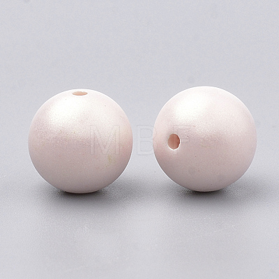 Spray Painted Style Acrylic Beads MACR-T010-8mm-06-1