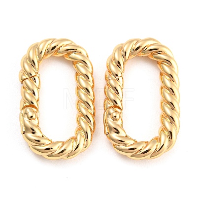 Brass Spring Gate Rings X-KK-D048-04G-1