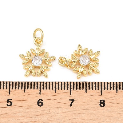 Brass Micro Pave Cubic Zirconia Pendants KK-C162-037C-G-1