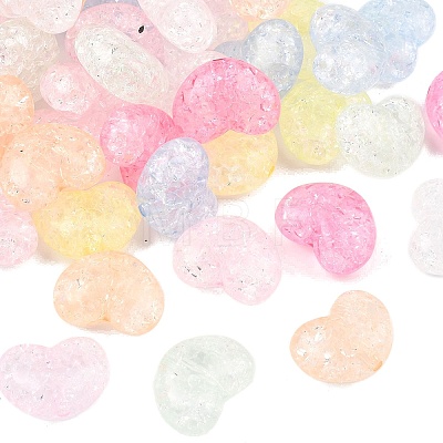 Transparent Crackle Acrylic Beads MACR-K361-30-1