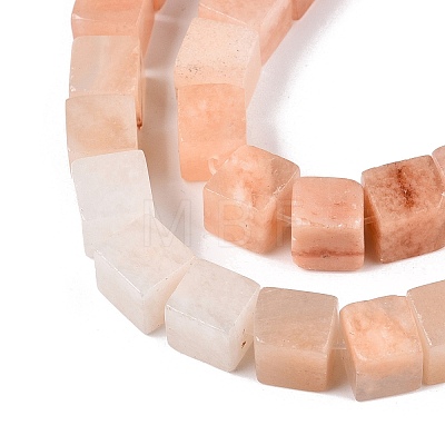 Natural Pink Aventurine Beads Strands G-T139-8x8-36B-1