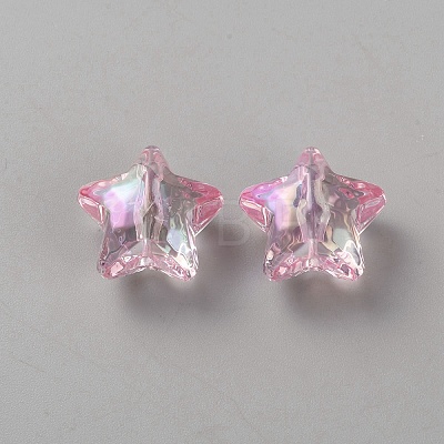 Star Transparent Acrylic Beads MACR-CJC0002-02B-02-1