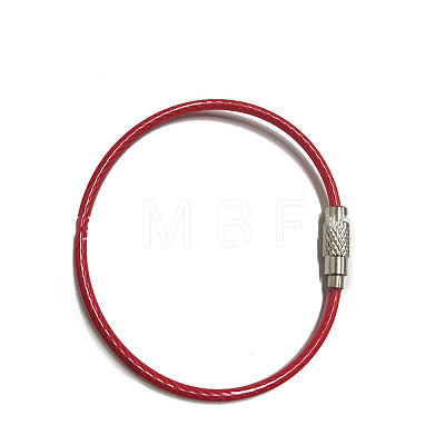 Stainless Steel Cable Wire Keychain AJEW-YWC0004-01A-1