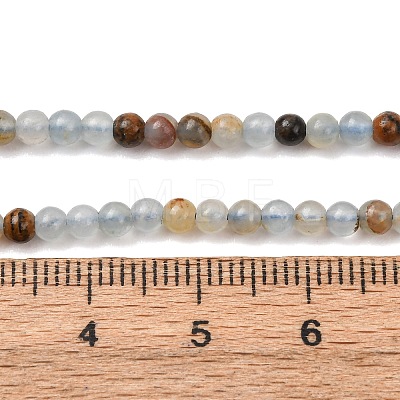 Natural Blue Calcite Beads Strands G-K427-A01-3mm-1