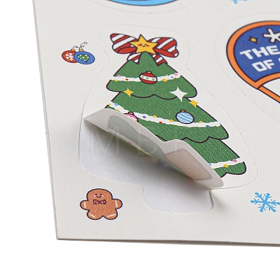 Christmas Theme Paper Sticker AJEW-Q151-02F-1