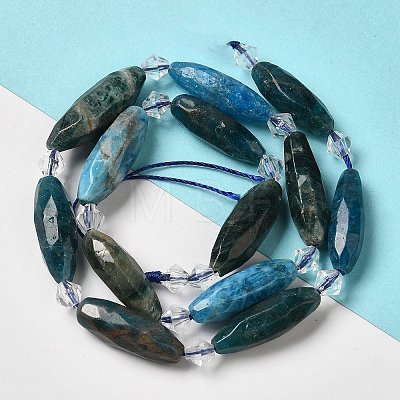 Natural Apatite Beads Strands G-H297-A03-01-1