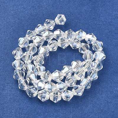 Electroplate Glass Beads Strands GB6mm1Y-B-1