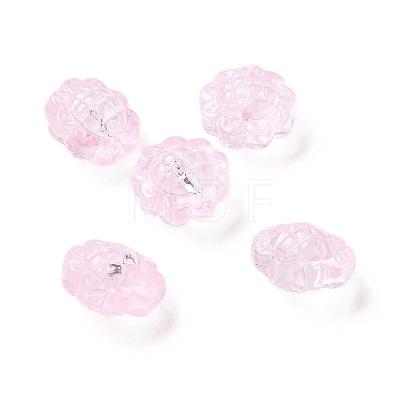 Transparent Spray Painted Glass Beads GLAA-I050-06H-1