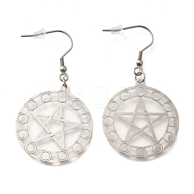 304 Stainless Steel Dangle Earrings EJEW-R015-01P-01-1