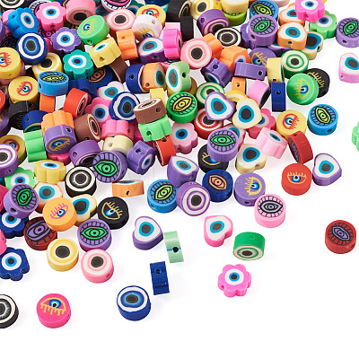 Spritewelry 250Pcs 5 Style Handmade Polymer Clay Beads CLAY-SW0001-01-1