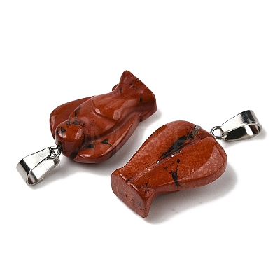 Natural Red Jasper Pendants G-B127-10P-11-1