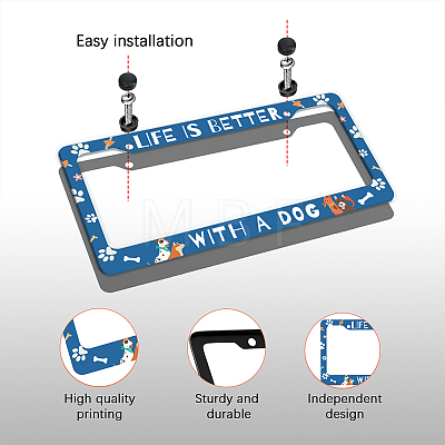 Aluminum Alloy Decoration Frame AJEW-WH0442-005-1