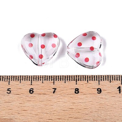 Transparent Printed Acrylic Beads OACR-H124-03A-1