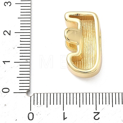 Brass Initial Beads KK-B167-27G-01E-1