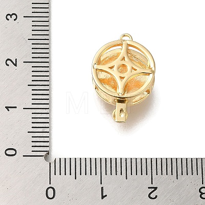 Brass Box Clasps with Resin KK-H480-07G-1