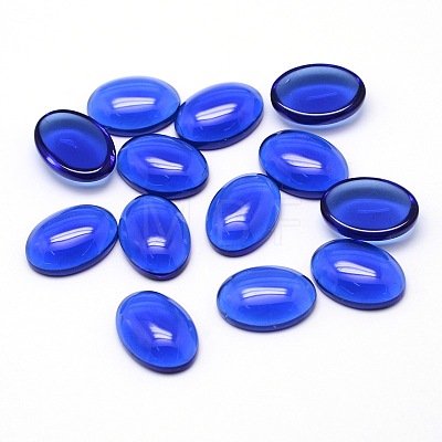 K9 Glass Cabochons Oval Flat Back Cabochons GGLA-L002B-05-1