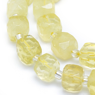 Natural Lemon Quartz Beads Strands G-L552D-12B-1