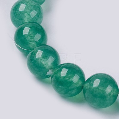 Natural Jade Beaded Stretch Bracelet BJEW-P213-10-8mm-1