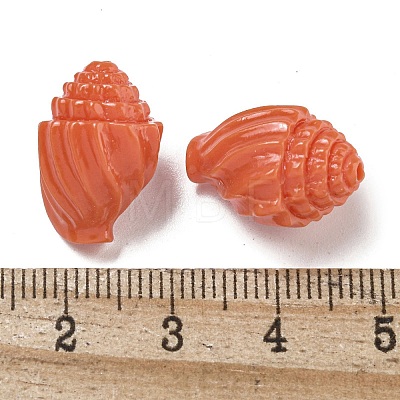 Synthetic Coral Carved Beads Strands CORA-I023-07D-1