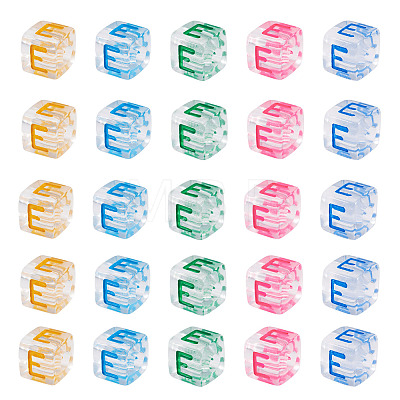 50Pcs Acrylic European Beads MACR-TADJ0001-13E-1