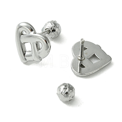 304 Stainless Steel Ear Studs EJEW-Q801-02P-1