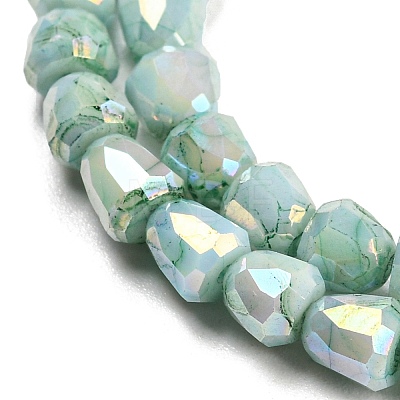 Electroplate Glass Beads Strand GLAA-G088-03-01B-1
