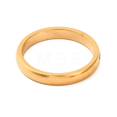 Ion Plating(IP) 304 Stainless Steel With Rhinestone Rings for Women X-RJEW-S239-01G-1
