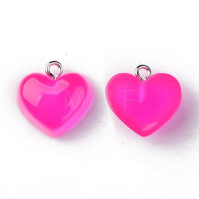 Transparent Resin Pendants X-RESI-R429-30E-1