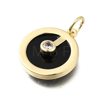 Brass Micro Pave Cubic Zirconia Pendants X-KK-S523-11G-1