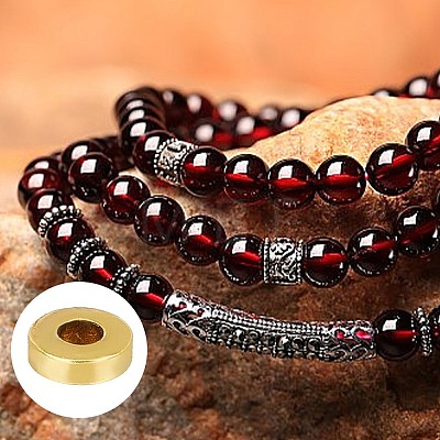 GOMAKERER 300Pcs 6 Colors Tibetan Style Alloy Spacer Beads TIBEB-GO0001-02-1