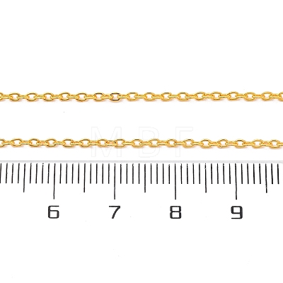 Brass Cable Chain Necklaces NJEW-D302-82G-1