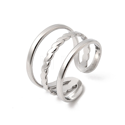 304 Stainless Steel Cuff Open Rings RJEW-P188-02G-P-1