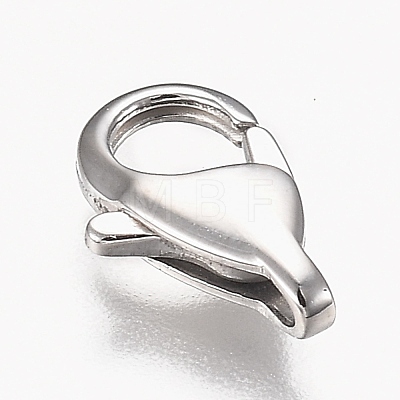 Polished 316 Surgical Stainless Steel Lobster Claw Clasps STAS-Z013-06D-1