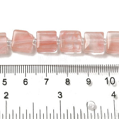 Cherry Quartz Glass Beads Strands G-L596-A17-01-1